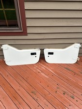 97-06 Jeep Wrangler Tj Oem Half Hard Doors White W Tan Panels