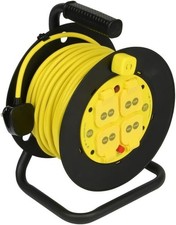 SLx Extension Lead 30m Heavy Duty Cable Reel 4 IP44 Rated 13A Covered Sockets
