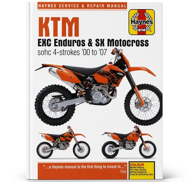 アクセサリー KTM ENDURO BIKE MAINTENANCE BOOK 250EXC 2000-2007 KTM 250 400 450 520 525 SX EXC SERVICE & REPAIR MANUAL