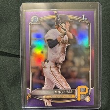 2025 Bowman - Chrome Prospects Mitch Jebb #BCP-41 Purple Refractor...