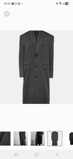 Balenciaga Oversized Houndstooth Cotton-blend Unisex Coat