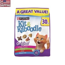Dry Cat Food Indoor Kibble Chicken Liver Turkey Ocean Fish 30lb Nutrition New 0.99 per gallon