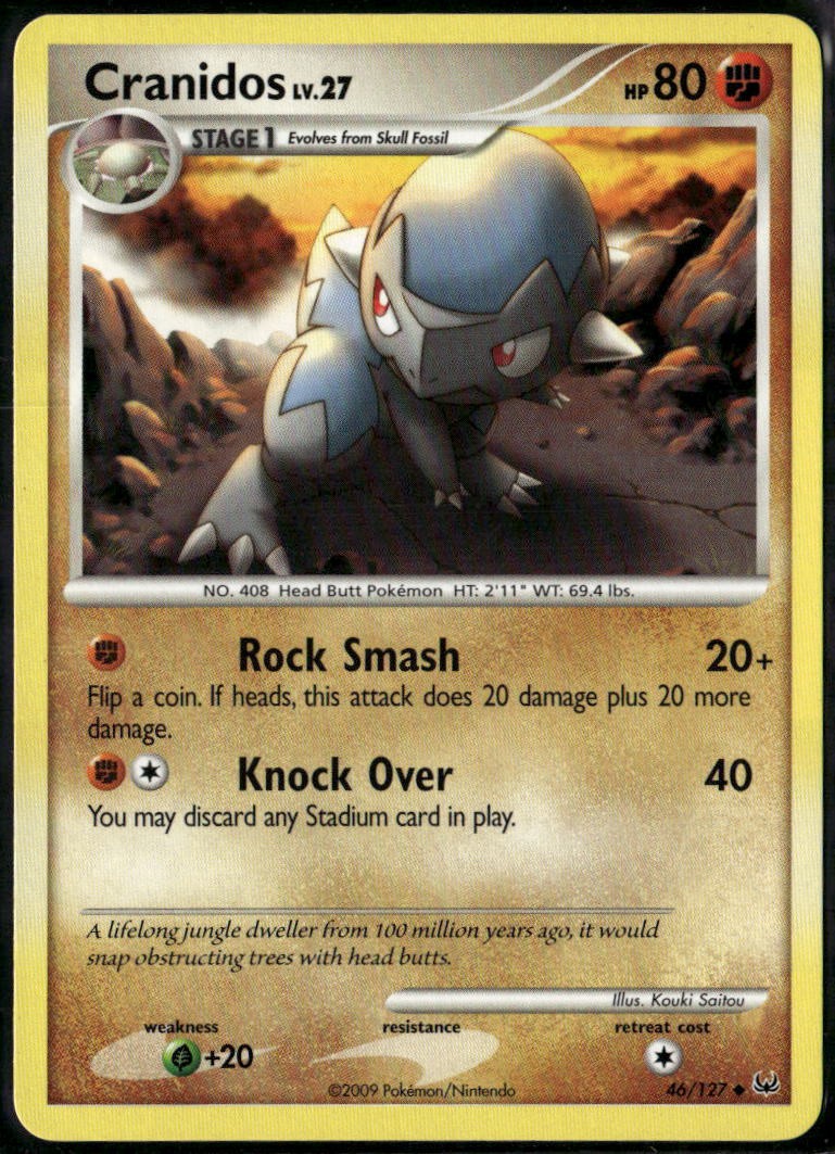 Cranidos 46/127 Uncommon Platinum LP Pokemon Card