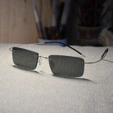 Black polarized Sunglasses for men black polarized lens titanium rilver Glasses