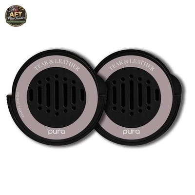 Pura Teak and Leather Car Diffuser Refill - 2 Pack