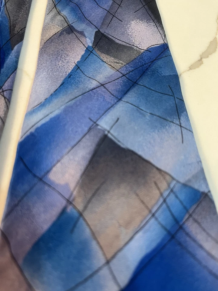 Vintage J.Garcia Corbata Space Containers Colección Fifty 100% Seda Foto 4 de 4