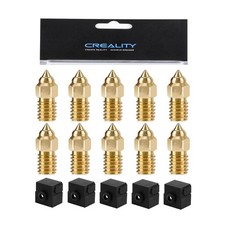 Creality Ender 3 V3 SE Nozzle Kit,10Pcs 0.4mm Brass Nozzles, 5Pcs Silicone Socks