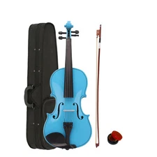 4/4 Acoustic Pure Sound Violin  with Case Bow Rosin Sky Blue