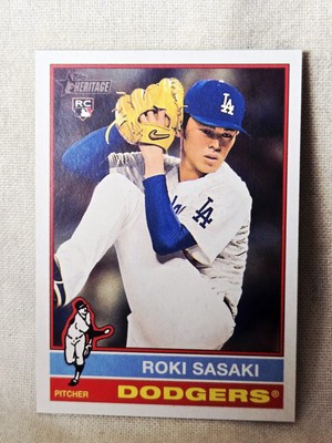 Roki Sasaki, Los Angeles Dodgers, 2025 Topps Heritage Rookie RC