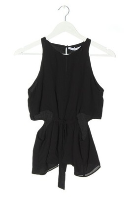ZARA TRAFALUC Volanttop Damen Top Gr. DE 36 schwarz Casual-Look