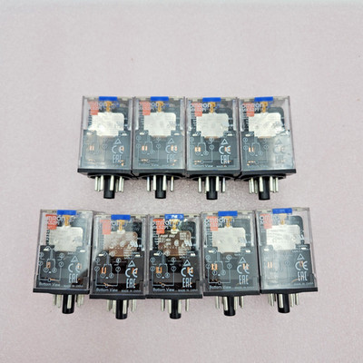 Lot of 9 Omron MKS2PI General Purpose Relays 8-Pin Octal Base DC24V & DC12V...