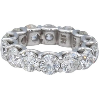 18 Karat Gold runder Diamant U-Form offene Galerie Ewigkeit Bandring 7,08 kt Größe 4,75