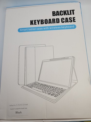 Backlit Touchpad Keyboard Case for Microsoft Surface Pro 7 Plus, 7/6/5/4