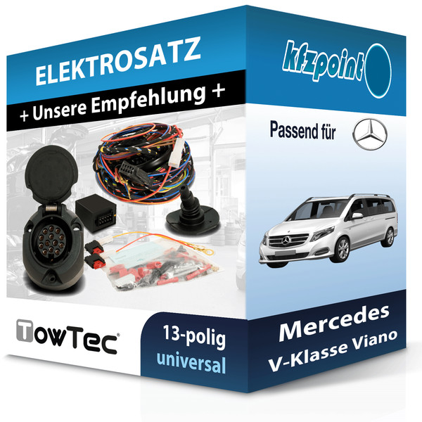 für Mercedes V-Klasse Viano 07.2010-05.2014 Towtec E-Satz 13Polig Universell NEU-image