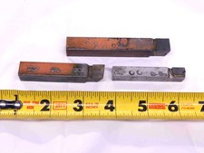3 pcs LOT OF CARBIDE BRAZED LATHE TURNING TOOL BITS 3/8 TO 1/2 SHANKS C-8 AR 6