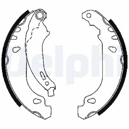 2X Bremsbackensatz Hinten FüR Renault Clio BB CB SB0 98 Bis 26 Delphi Neu K4M698-image