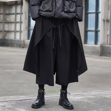 Pantaloni larghi gotici giapponesi uomo donna pantaloni cropped pantaloni larghi con coulisse