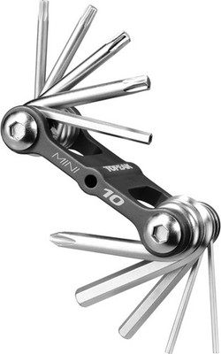 Topeak Multitool Mini 10, Black/Silver, 6.6 x 3.3 x 2.1 cm, TT2557