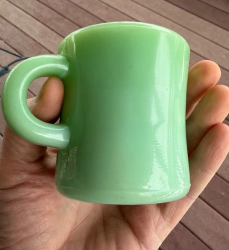 Fire King Oven Ware THICK C Handle Jadeite Coffee Mug Vintage