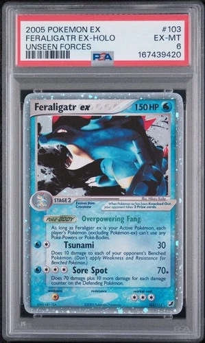 2005 Pokemon EX Unseen Forces 103 Feraligatr ex Holo PSA 6 167439420