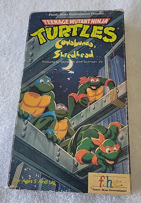 F.H.E. Teenage Mutant Ninja Turtles ''Cowabunga, Shredhead'' VHS 1990 Used
