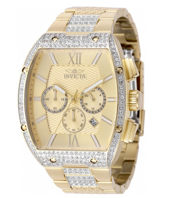 Invicta Celestial Primus Men's 43mm 200 Crystals Gold Chrono Quartz Watch 50193
