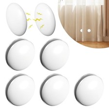 6 Pcs White Magnetic Shower Curtain Weights, Plastic Covered Heavy Duty No Sew