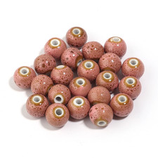 20Pcs/Lot 10Mm Ceramic round Beads Colorful Dots Loose Spacer Porcelain Beads fo