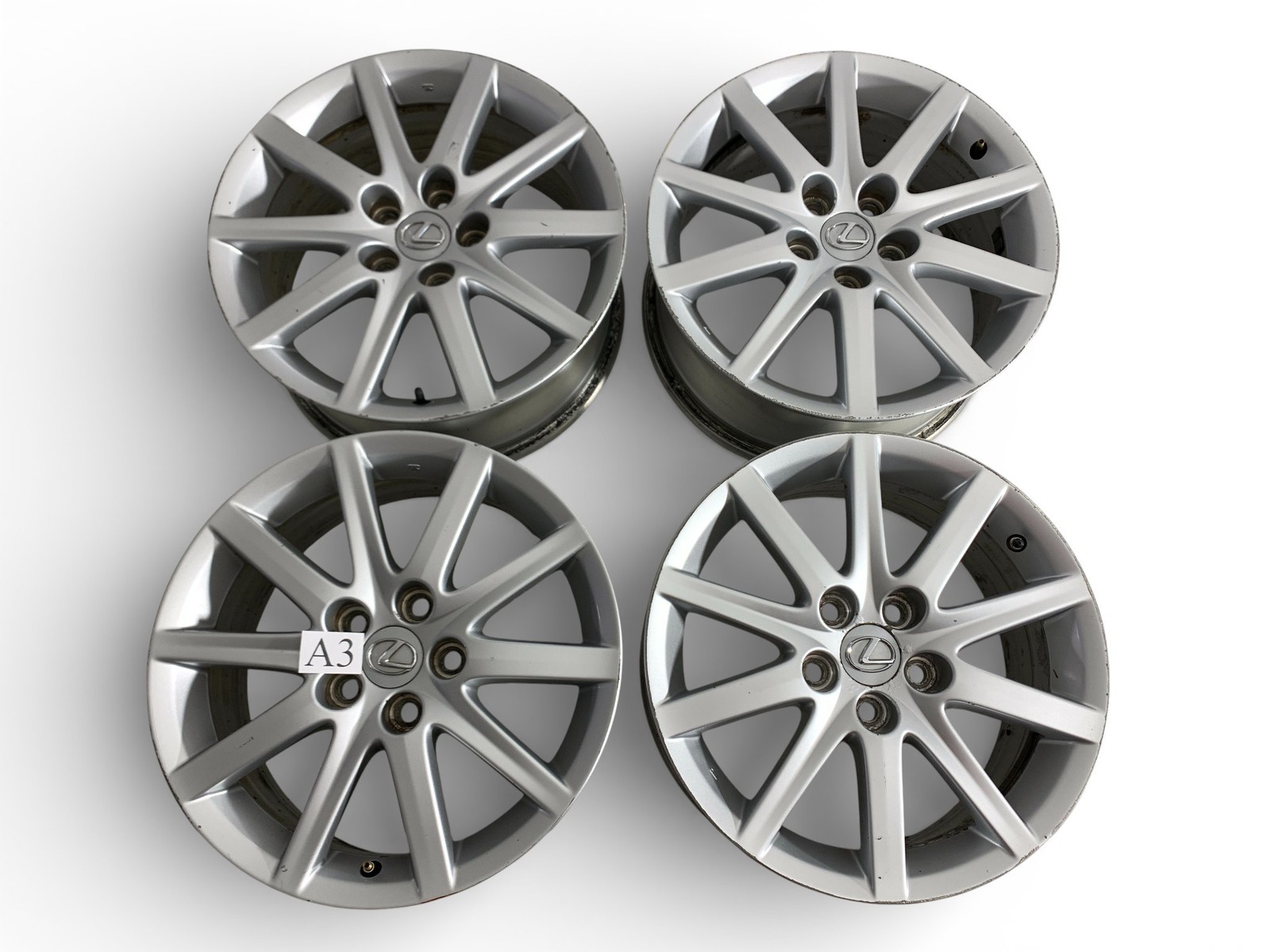 2006-2007 LEXUS GS300 WHEEL RIM SET OF 4 17x7.5 ALLOY 10 SPOKE SILVER OEM #A3 .