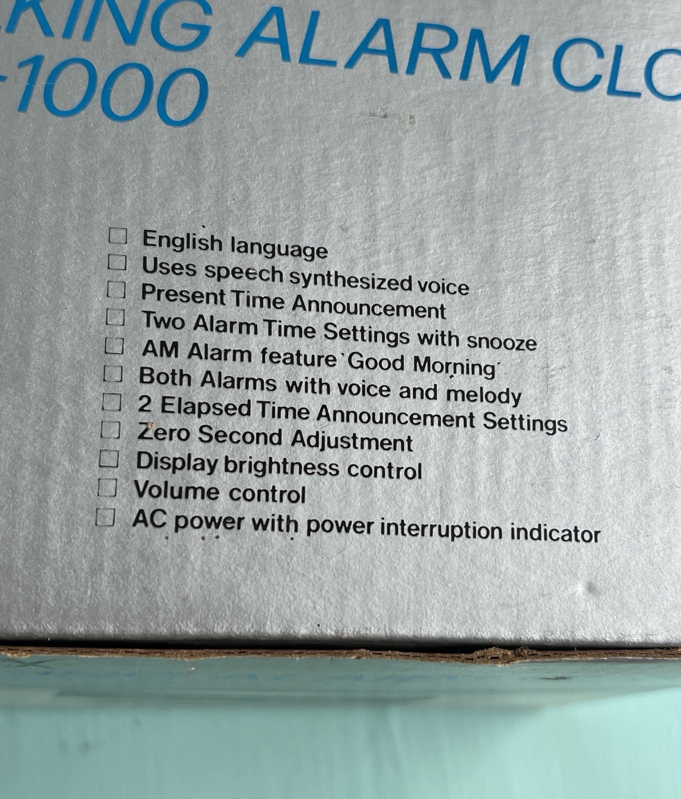 VINTAGE 1970'S REMEX TALKING ALARM CLOCK TC1000 RARE TC-1000 ORIGINAL BOX WORKS!