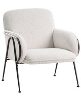 Sessel Stoff Hellbeige Mit Metallgestell Loungesessel Modernes Design Trysnes