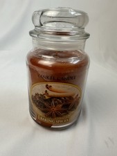 YANKEE CANDLE Baking Spices Large 22 oz Jar Glass with lid NEW