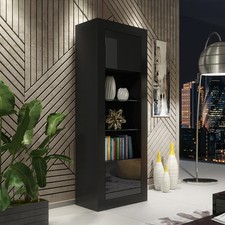Display Cabinet – 170cm – High Gloss Doors – Tall Modern Unit – LUNARO