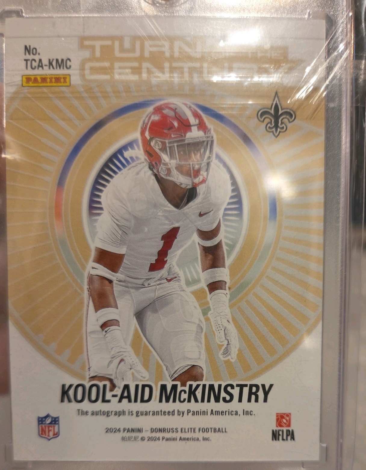 KOOL-AID McKINSTRY 2024 Donruss Elite Turn of the Century Auto RC #/26 SP SAINTS