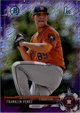 2017 Bowman Chrome Prospects Purple Shimmer Refractors #BCP221 Franklin Perez