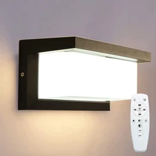 Dimmable Modern Outdoor Wall Lights, APP/Remote Control 18W-Wall Sconce Light...