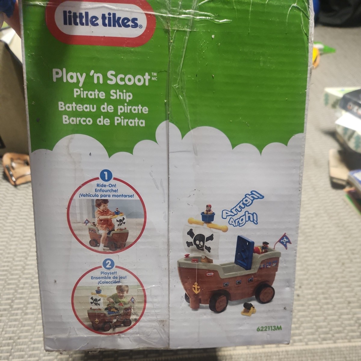NEW Little Tikes Play 'n Scoot Pirate Ship Ride-On Toy SEALED in