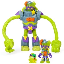 SUPERTHINGS Superbot Power Arms Trasher – Articulated villain robot with flexibl