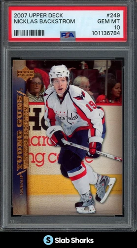 2007 UPPER DECK #249 NICKLAS BACKSTROM YOUNG GUNS RC ROOKIE PSA 10