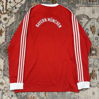 Adidas Originals FC Bayern Munich 70s Long Sleeve Jersey NWT Red