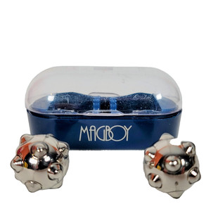 Vtg MAGBOY Nihon Kenko Magnetic Massage Balls Stress Tool w/ Case Made in Japan