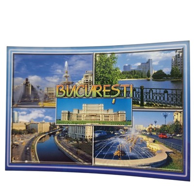 Postcard Union Boulevard Dambovita River Palace Of Parliament Bucharest Romania