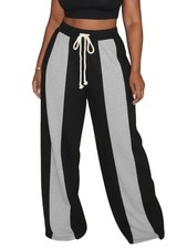 Womens Wide Leg Sweatpants High Waisted Drawstring Sweatpant Baggy Pants Athl...