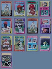 1975 Topps Baseball Vintage Lot 13 Pieces - YOUNT - Mantle - Brock - Fisk - Bench