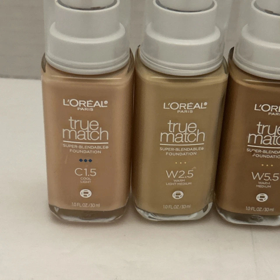 Lot of 4 L'Oreal True Match Various Shades Of Super-Blendable Foundation 1 Oz - Image 2 of 4
