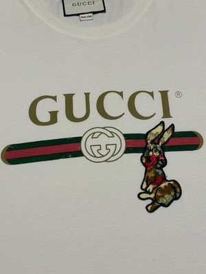 Gucci Rabbit Bunny Embroidered T-Shirt White color size S | eBay