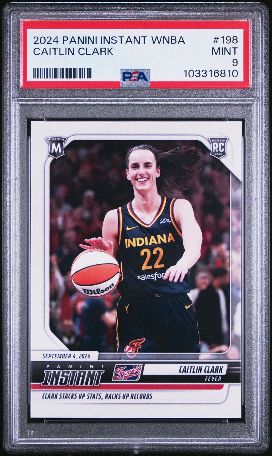 2024 PANINI INSTANT WNBA #198 CAITLIN CLARK PSA 9