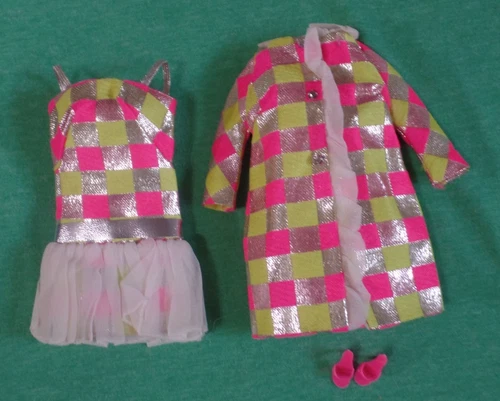 Vintage Barbie Clothes - MOD Era Barbie 1814 Sparkle Squares