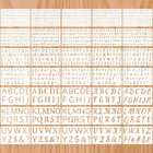 1/3, 1/2, 3/4, 1, 2 Inch Letter Stencils for Painting, 35 Pack (9.8 X 5.9 Inc...