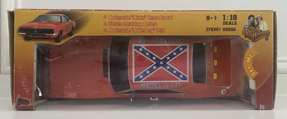 1: 18 比例压铸 Dukes of Hazzard General Lee 1969 道奇 Charger 全新带盒 全新 — 第 3/4 张图片